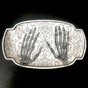 skeleton hands platter